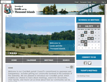 Tablet Screenshot of leedsthousandislands.civicweb.net